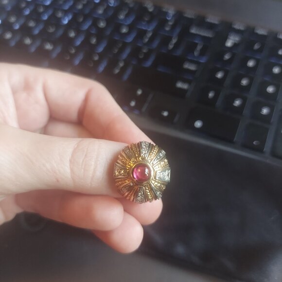 14k gold and genuine diamond ring, size 6 - Picture 6 of 16